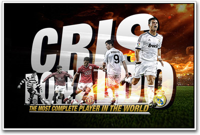 

Cristiano Ronaldo playing fabulous Paper Print(12 inch X 18 inch)