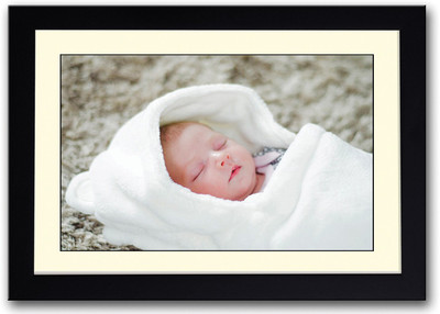 

Baby With White Hood Fine Art Print(14 inch X 20 inch, Framed)