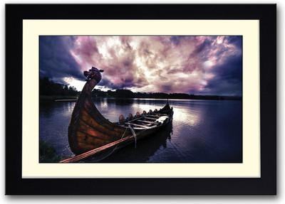 

Beautiful Viking Boat Fine Art Print(14 inch X 20 inch, Framed)