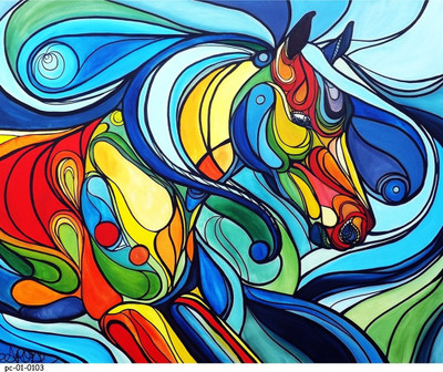 

Posterhouzz Poster -Multi Colour Horse 55 Fine Art Print(18 inch X 12 inch, Rolled)