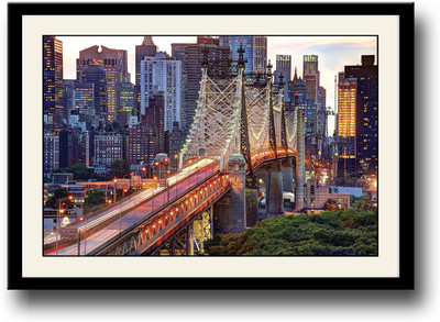 

Beautiful Bridge in City Fine Art Print(10 inch X 14 inch, Framed)