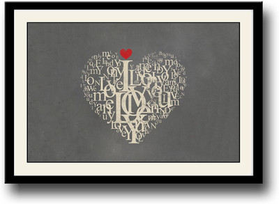 

Love typography Fine Art Print(10 inch X 14 inch, Framed)