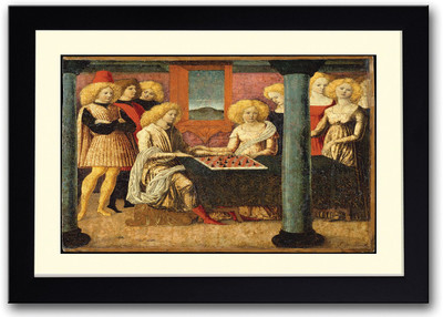

Vintage Chess Painting Fine Art Print(14 inch X 20 inch, Framed)
