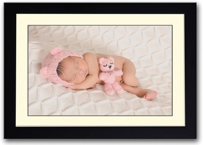 

Baby Sleeping With A Pink Toy Fine Art Print(14 inch X 20 inch, Framed)