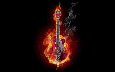 

Music Guitar HD Wallpaper Background Fine Art Print(12 inch X 18 inch, Rolled)