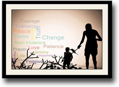 

Gandhi Quote Fine Art Print(10 inch X 14 inch, Framed)