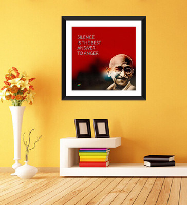

Tallenge - Mahatma Gandhi Motivational Quotes - Silence Is The Best Answer To Anger - Framed Photo Print On Photographic Paper(15 inch X 15 inch, Framed)