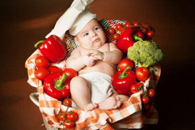

Child's Love - Cute Baby Chef Paper Print(12 inch X 18 inch, Stretched)