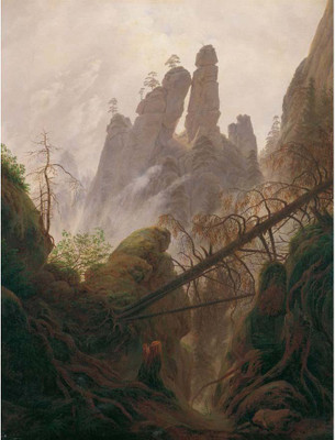

Tallenge Old Masters Collection - Rocky ravine in the Elbe Sandstone Mountains by Caspar David Friedrich - A3 Size Premium Quality Rolled Poster Paper Print(16.5 inch X 11.7 inch, Rolled)