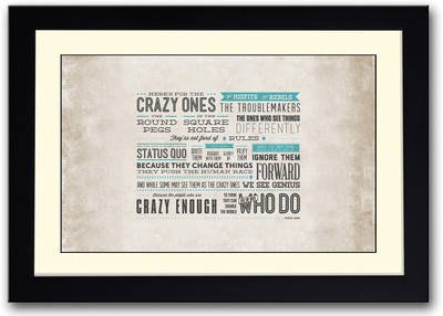 

Steve Jobs Crazy One'S Speech Fine Art Print(14 inch X 20 inch, Framed)