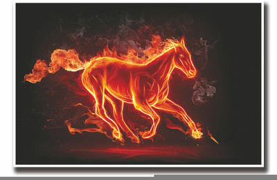 

Posterhouzz Horse in flames Fine Art Print(12 inch X 18 inch, Rolled)