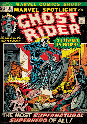 

Ghost rider poster (Officially Licensed) Paper Print(36 inch X 24 inch, Rolled)