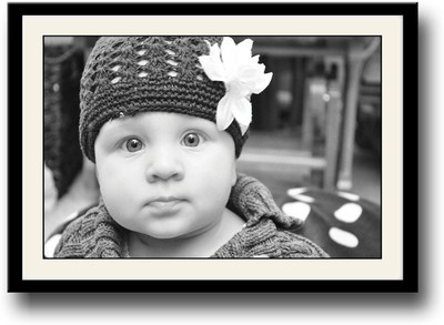 

Beautiful eyed baby b&w Fine Art Print(10 inch X 14 inch, Framed)