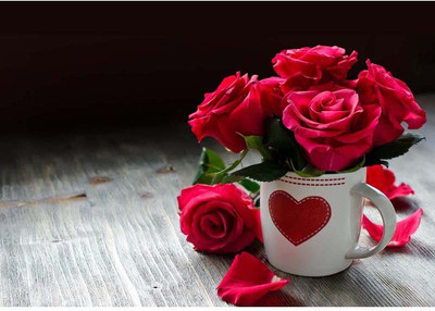 

Tallenge - Lovely Roses for my Love - A3 Size Premium Quality Rolled Poster Paper Print(16.5 inch X 11.7 inch, Rolled)