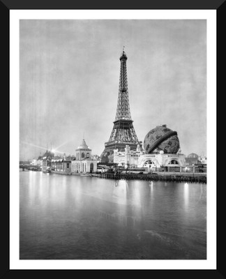 

Tallenge - Eiffel Tower, Paris Vintage Black and White Art - Medium Size Ready-to-hang Framed Art Print On - Medium Size Framed Art Print On Photographic Paper(14 inch X 18 inch, Framed)