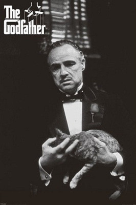 

Posterhouzz The Godfather Cat B&W Poster Paper Print(18 inch X 12 inch, Rolled)