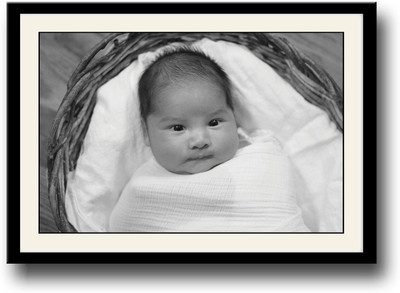

Baby looking b&w Fine Art Print(10 inch X 14 inch, Framed)