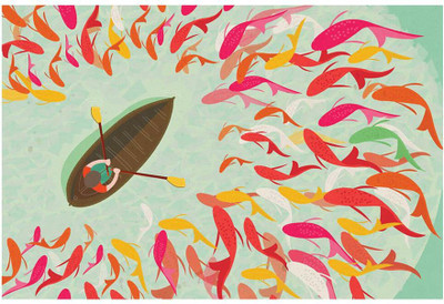 

Fish Boat Fine Art Print(24 inch X 16 inch, Rolled)