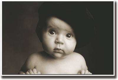 

Cute baby b&w Fine Art Print(12 inch X 18 inch, Rolled)