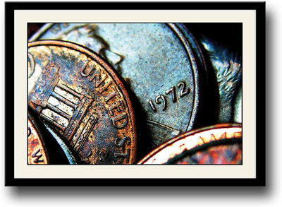 

Vintage coins photography Fine Art Print(10 inch X 14 inch, Framed)