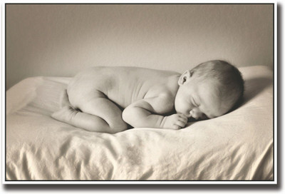 

Baby sleeping b&w Fine Art Print(12 inch X 18 inch, Rolled)