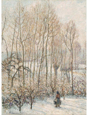 

Modern Masters Collection - Morning Sunlight on the Snow, Eragny-sur-Epte by Camille Pissarro - Medium Size Ready To Frame Rolled Digital Art Print On Photographic Paper(24 inch X 18 inch, Rolled)