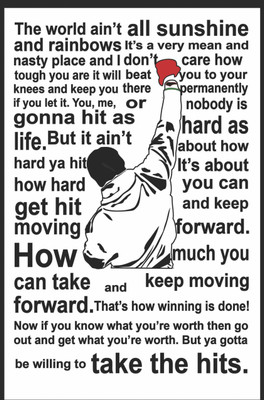 

Posterhouzz Poster Rocky Balboa Quote Paper Print(18 inch X 12 inch, Rolled)