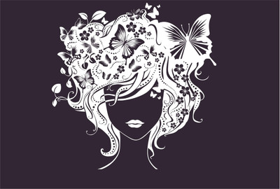 

Girl Hair Flower Paper Print(13 inch X 19 inch, Rolled)