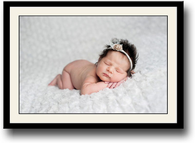 

Baby with brown rose band Fine Art Print(10 inch X 14 inch, Framed)