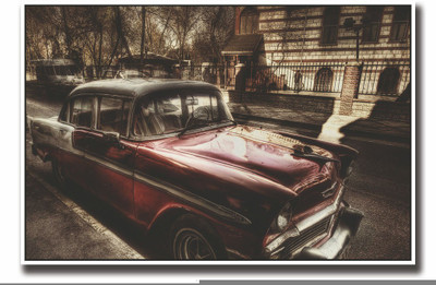 

Posterhouzz Vintage red car Fine Art Print(12 inch X 18 inch, Rolled)