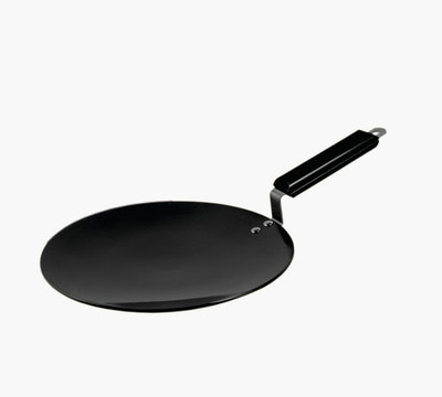 

Sumeet 4mm Hard Anodised No.12 Concave Punjabi Handle Tawa 12 cm diameter(Hard Anodised, Non-stick), Black