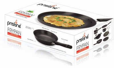 

PRISTINE Hard Anodised Fry Pan 22 cm diameter(Hard Anodised, Non-stick), Black