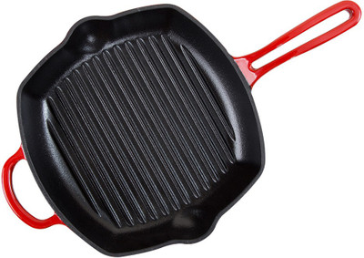 

Wonderchef Ferro Cast-Iron Grill - Red Grill Pan 26 cm diameter(Cast Iron, Induction Bottom)