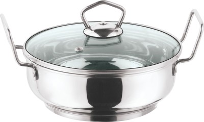 

Vinod Friendly with Lid Kadhai 24 cm with Lid(Stainless Steel, Induction Bottom)