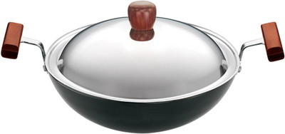 Hawkins Hawkins Futura Hard Anodised Round Bottom Deep-Fry Pan, Kadhai With Two Side Handles With SS Lid, 22Cm Diameter, 3.25mm Thickness L19 With Miracle 12 Pits Appam Patra With One Detachable Handle Kadhai 1.5 L(Hard Anodised, Non-stick) available at flipkart for Rs.956