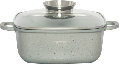 

Granite Coating Cook + Serve Die Cast Pot 6 L(Aluminium, Non-stick, Induction Bottom), Grey
