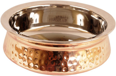 

IndianArtVilla Handi Handi 0.7 L(Steel, Copper), Brown;steel