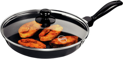 

Hawkins Focus Fry Pan 26 cm diameter with Lid(Aluminium, Non-stick), Black