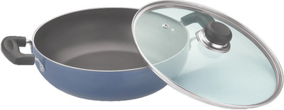 

Vinod 24 cm Kadhai with Lid Kadhai 24 cm with Lid(Aluminium, Non-stick), Blue