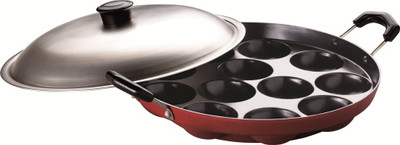 

RECON AnnaChef Kadhai 23 cm with Lid(Aluminium, Non-stick), Red