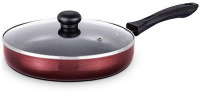 

Aristo Fry Pan 26 cm diameter(Aluminium, Non-stick, Induction Bottom), Black;maroon