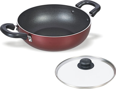 

OK King Kadhai 24 cm(Aluminium, Non-stick, Induction Bottom), Grey