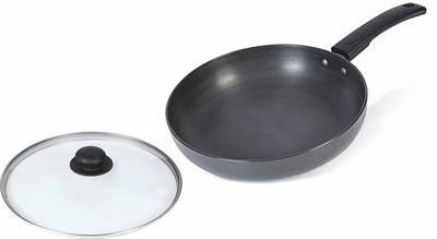 

OK Hard Anodised -Small Fry Pan 20 cm diameter with Lid(Hard Anodised, Non-stick), Grey