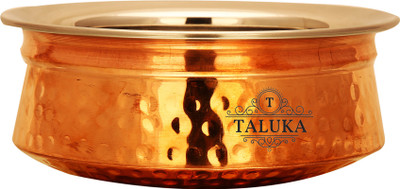 

Taluka (4.2 x 1.5 Inches) Handmade Traditional Best Quality Copper Serving Dish Stainless Steel Platter Capacity :- 200 ML Copper Handi 1 L(Copper, Stainless Steel), Brown;steel