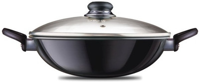 

Nirali Splendour Hard Anodised Kadhai 27 cm(Hard Anodised, Non-stick), Black