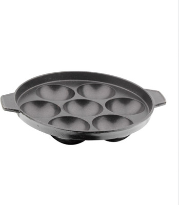 

Apex Gold Non-Stick 2.6 mm 7 Round Paniyarakkal(Aluminium, Non-stick), Black