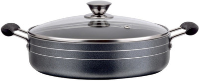 

Bright Home Appliances NA Pan 27 cm diameter with Lid(Aluminium, Non-stick), Black