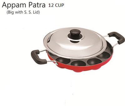 

Skyking Paniyarakkal with Lid(Aluminium, Non-stick), Red