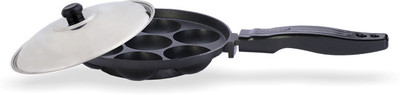 

Sumeet Nonstick 3mm Appam Patra 7 Pcs With Lid & Handle Paniyarakkal with Lid(Aluminium, Non-stick), Black;red
