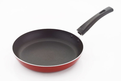 Vittamix Classic Tapper Fry Taper Fry Pan 22 cm diameter with Lid(Aluminium, Non-stick), Red